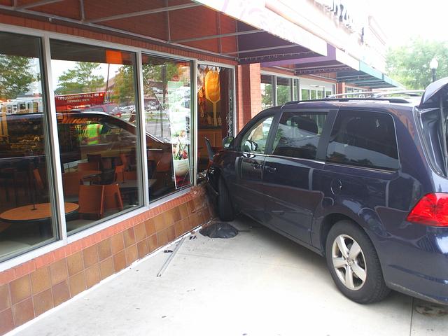 Car Into Building At Panera Bread In Summer, 2011